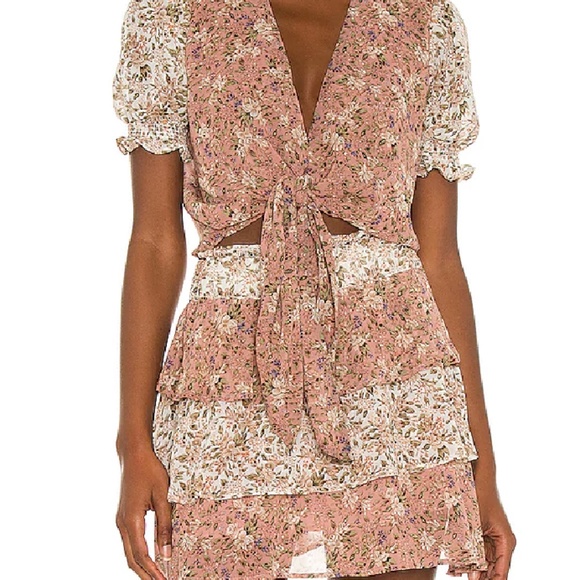 Show Me Your MuMu Amy Skirt in Floral Print Mix - Picture 3 of 3